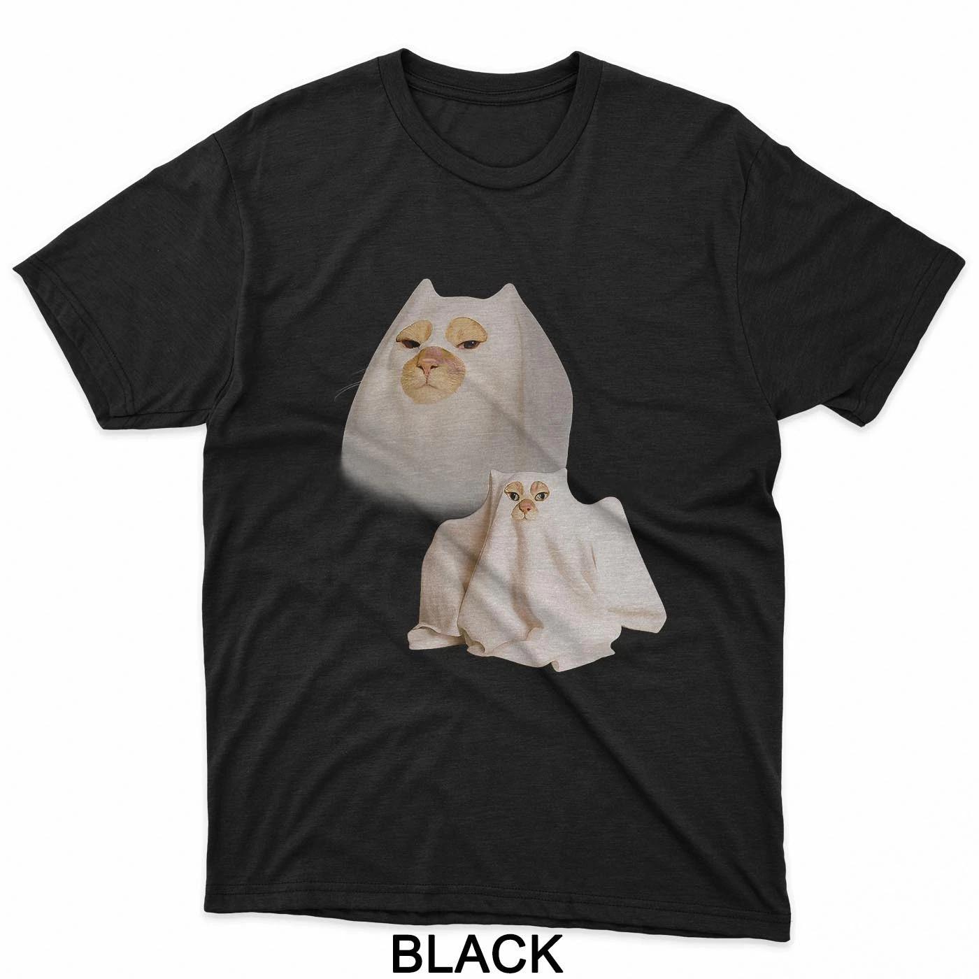Ghost Cat Meme Funny Artwork Men Women T-Shirt 3XL