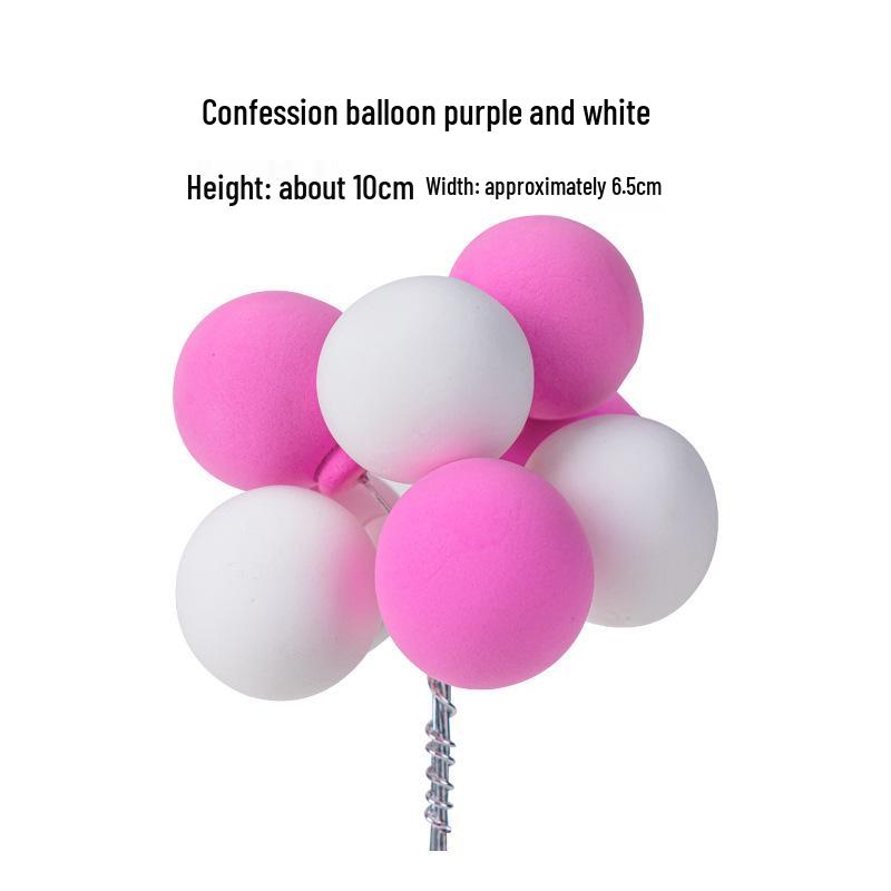 Colorful Retro Balloon Cake Toppers – Round Ball Dessert Decorations