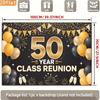 2D 50th Reunion Celebration Background, Balloon & Champagne Toast De