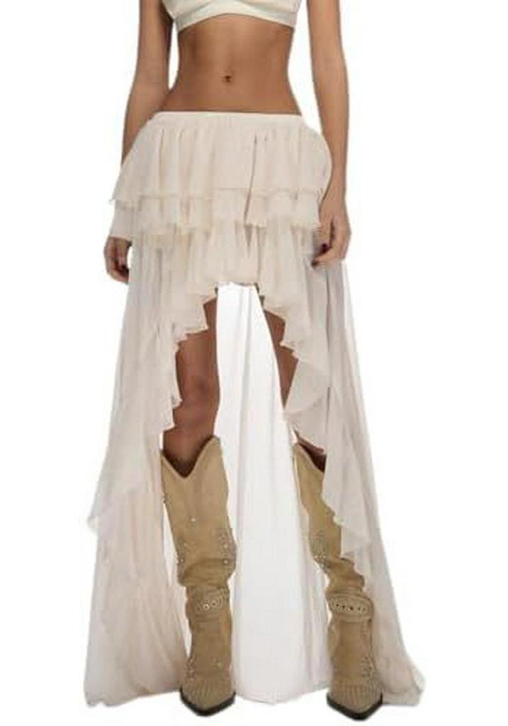 Women's Asymmetrical Ruffled Boho Skirt 2026