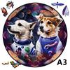 3D Vision Tiger Wooden Puzzles For Adults And Kids, Brightly Colored Unique Shaped Animal Wood Puzzles Toys Christmas Gift