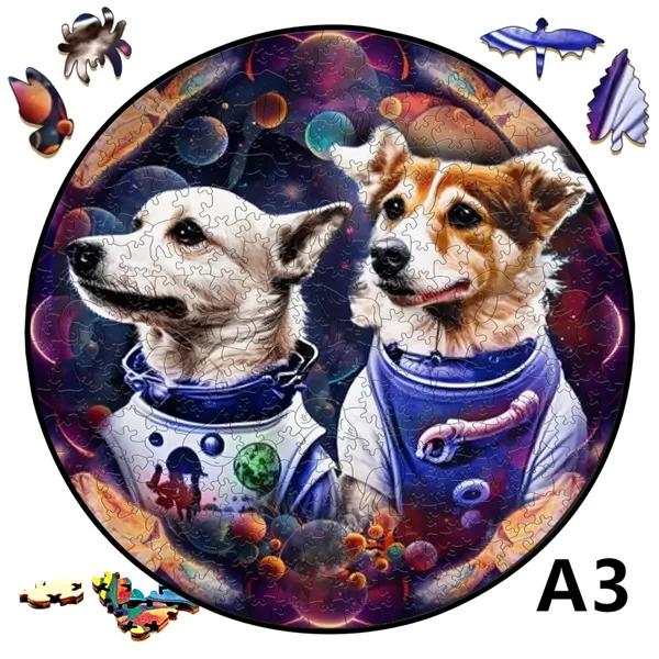 3D Vision Tiger Wooden Puzzles For Adults And Kids, Brightly Colored Unique Shaped Animal Wood Puzzles Toys Christmas Gift
