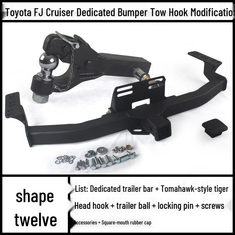 Toyota FJ Cruiser Prado Modified Trailer Tow Hook Tiger Head Bracket