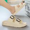 Fashion Summer Men Women Slipper Outdoor Beach Sandals EVA Platform Flip Flops For House Slides Buckle Soft Thick Sole Sandals
