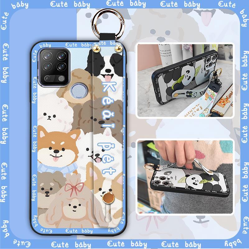 Wristband Silicone Phone Case For Tecno Pova/LD7 Anti-dust Phone Holder Protective Back Cover Kickstand Fashion Design