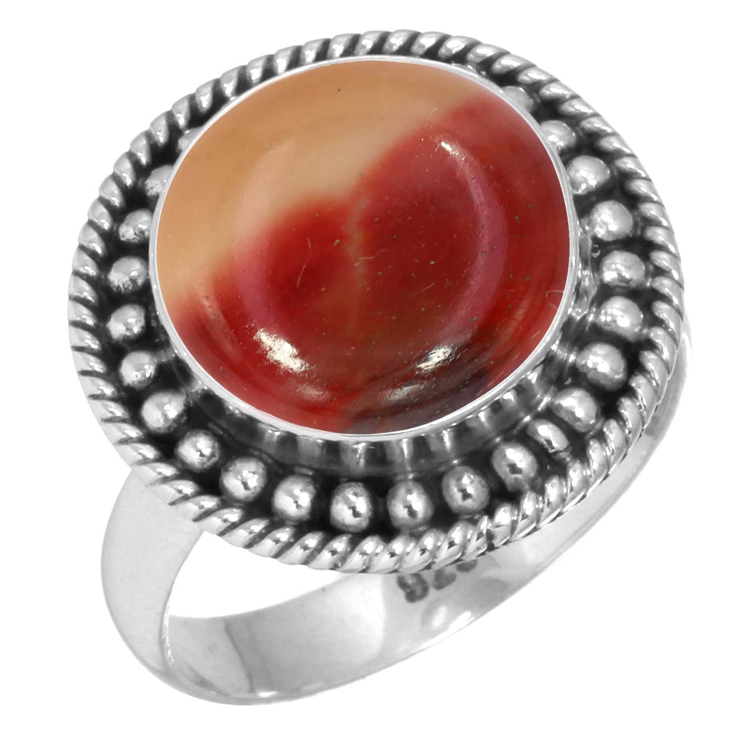 

Кольцо из стерлингового серебра 925 пробы с драгоценными камнями, ювелирные изделия ручной работы, подарок на помолвку, мукаит, монтанский агат, моховой агат, колючая устрица, родонит, глаз Шивы, солитер 10