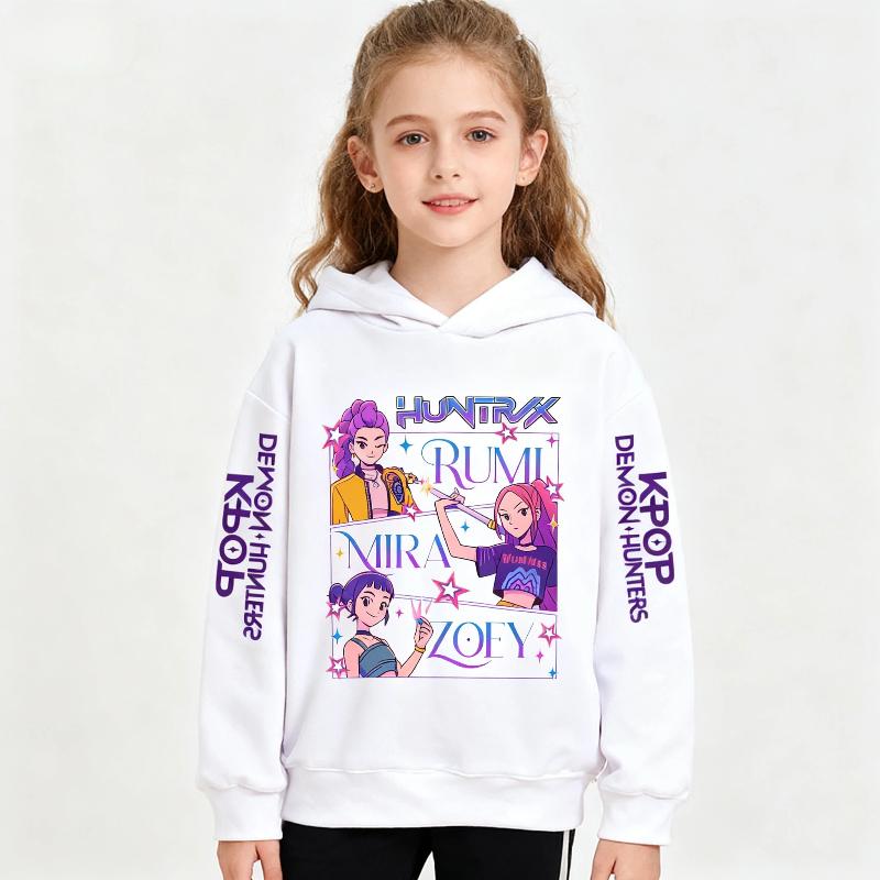 Dibujos Animados de Cazador de Demonios Sudaderas con Capucha para Niña para Otoño e Invierno Cálidas Cómodas y Suaves Sudaderas con Capucha Ropa de Moda