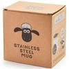 Shaun the Sheep" Stainless Steel Mug with Lid, Approx. 350ml, Diameter Approx. 8 X 10cm, Shaun & Bitzer, Silver, 246010