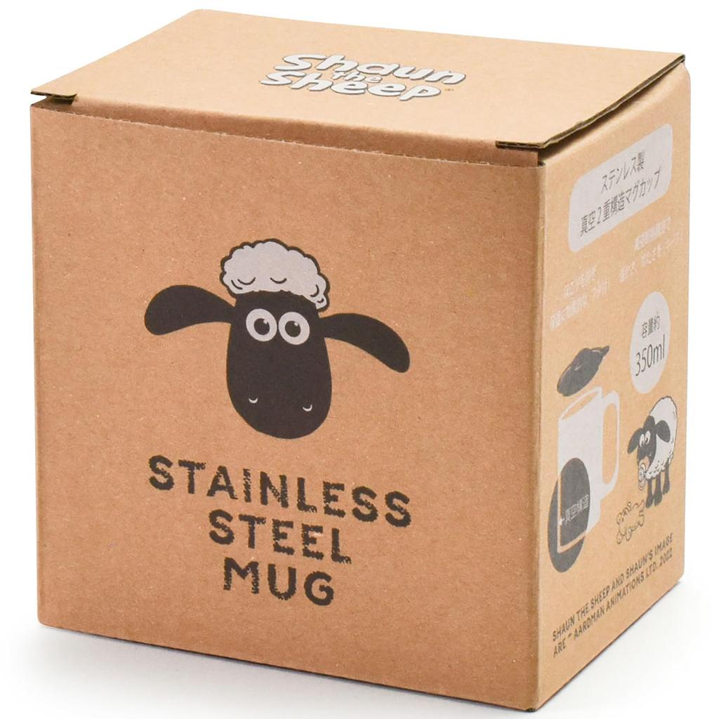 Shaun the Sheep" Stainless Steel Mug with Lid, Approx. 350ml, Diameter Approx. 8 X 10cm, Shaun & Bitzer, Silver, 246010