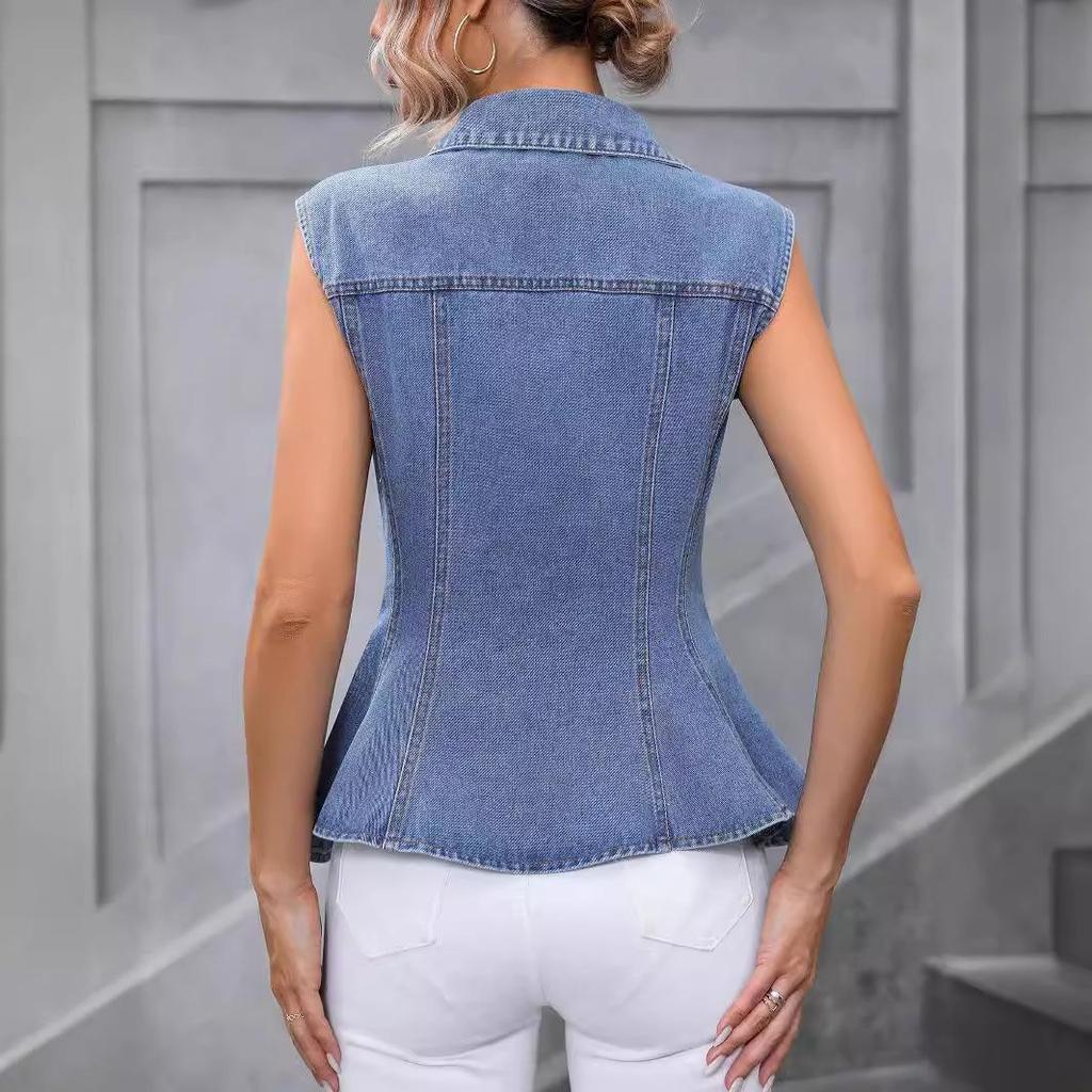 European and American Women's Slim Fit Denim Shirt - New Fashion