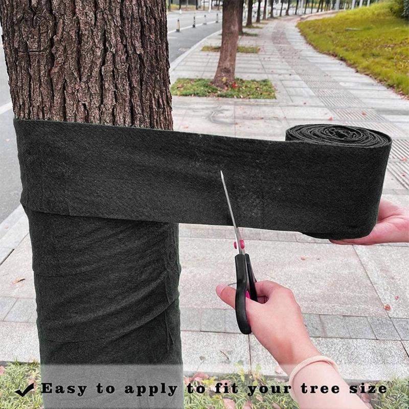 Nonwoven Tree Protector Wrap Functional Black Tree Bandage Wrap Protects Barks From Frosts And Animal Damage