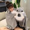 Peluche Criceto Carino 3 in 1 Multifunzione Criceto Scaldamani Con Coperta Giocattolo Cuscino Criceto Giocattoli per Bambini Regalo di Compleanno per Bambino