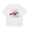 2026 Rhu Bedrucktes Kurzarm-T-Shirt Mit Rennlogo High Street Amerikanische Street Fashion Marke T-Shirt Für Unisex Und Unisex