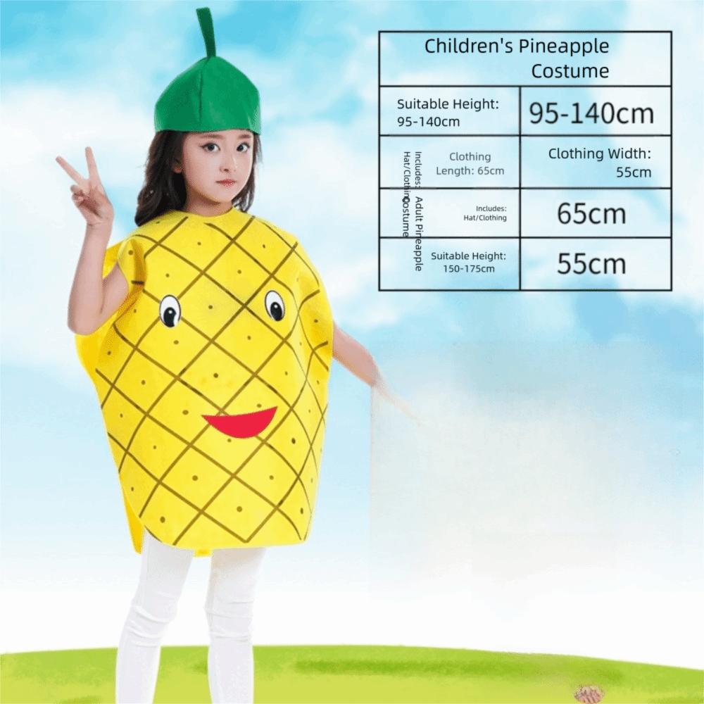 Přenosná vystoupení Cos Oblečení Ovocný kostýmový set Dětský halloweenský večírek Kostým Školní jeviště