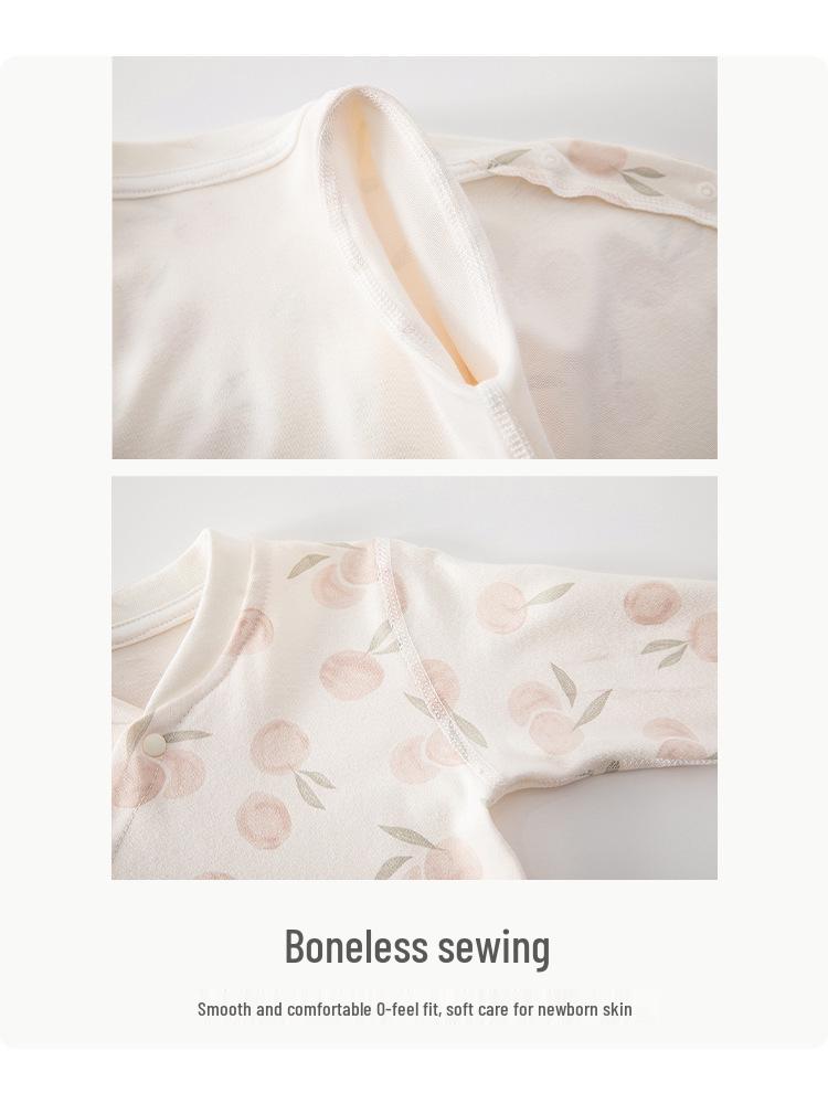 Pure Cotton Baby High-Waisted Two-Piece Set - Newborn Autumn Pajamas