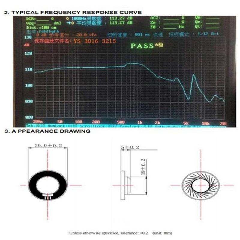 2Pcs Hifi 30Mm Mini Kopfhörer Lautsprecher Einheit 32Ohm Über Ohr Headset Fahrer