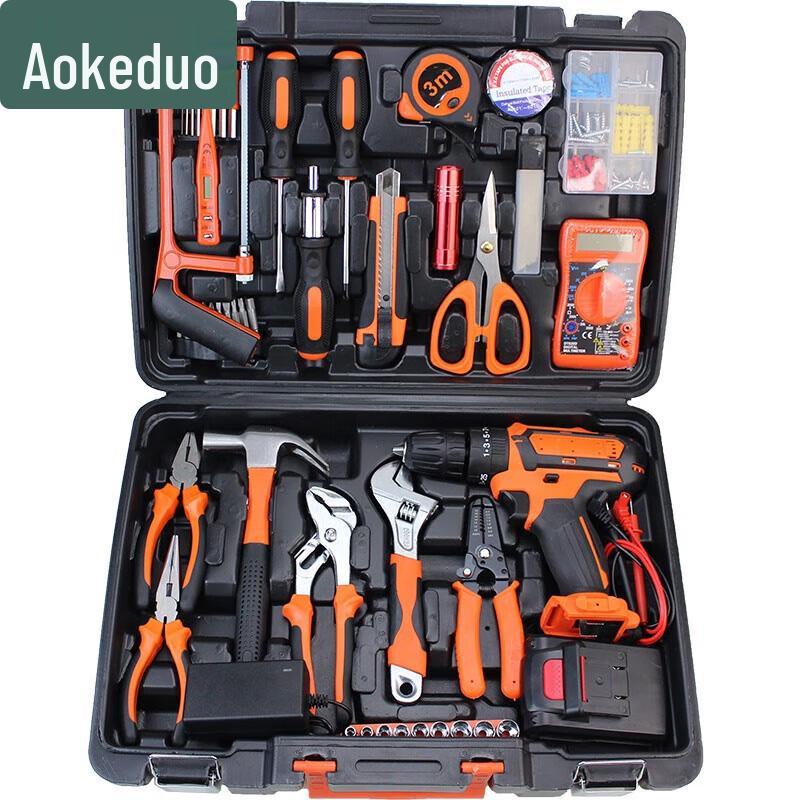 Aokedu Cordless Drill & Hardware Tool Set