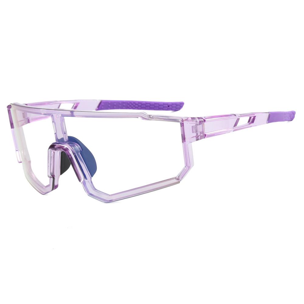 Unisex Photochromic Cycling Glasses - Outdoor European & American One-Piece Sports Sunglasses