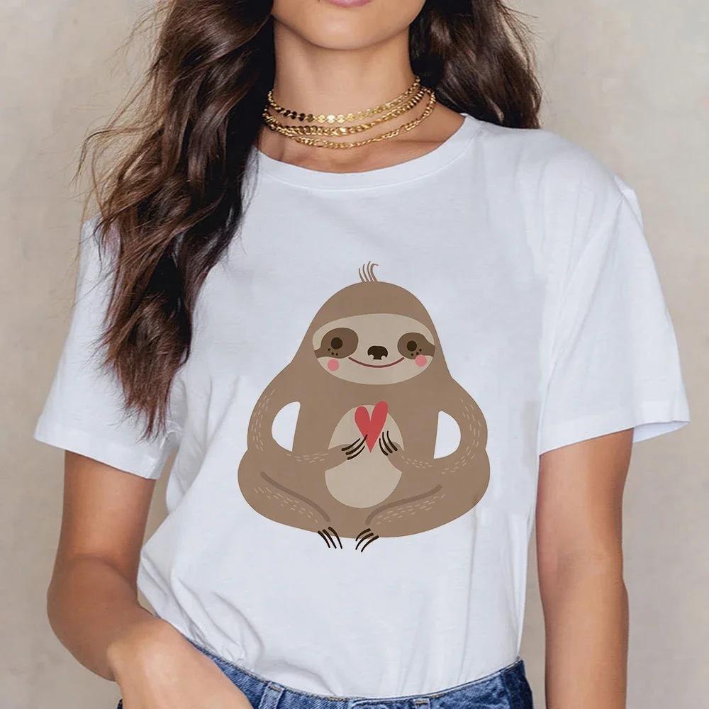 

Funny Alpaca Print Tshirt Women Tshirt Cute Sloth Tshirt Durable Plussize Casual Tshirt Womens Clothing Daily Streetwear 4XL