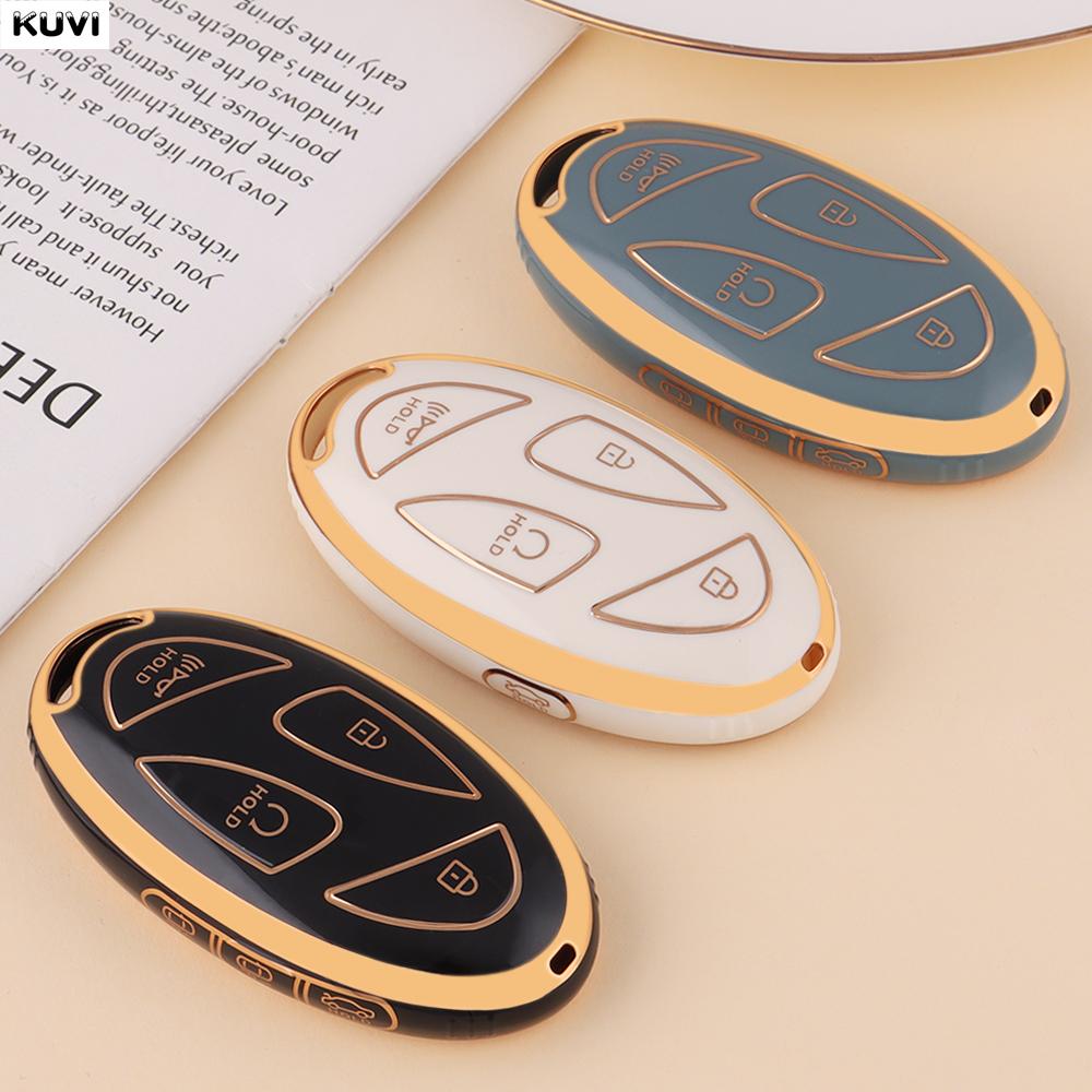 Golden Tpu Car Remote Key Case Cover Shell For Hyundai Ioniq 6 New Grand Prix Gn7 Kona Protected Holder Keyless Fob 5 7 Buttons