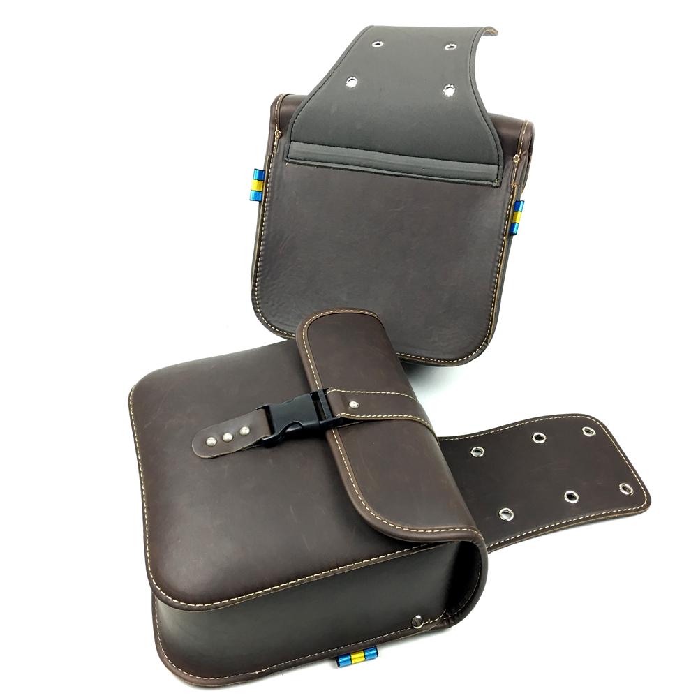 Pair Universal Motorcycle SaddleBag Large Capacity Motorbike Side Bags Storage Tool