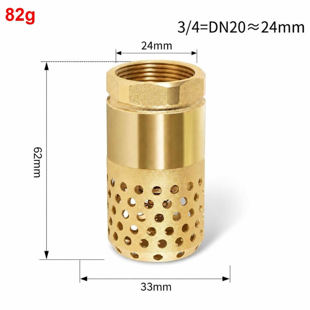 Brass Body Check Valve Hollow Perforated Water Strainer Foot Valve  Water Suction System