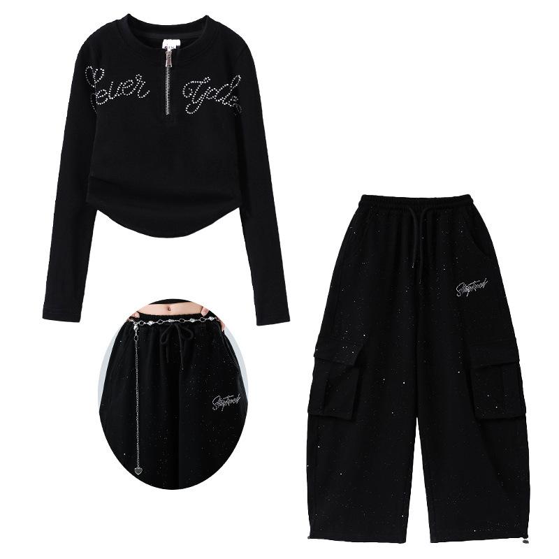 Jazz Dance Costumes for Girls Korean Version of Fashionable Jazz Dance Practice Suits for Girls Autumn Performance Costumes