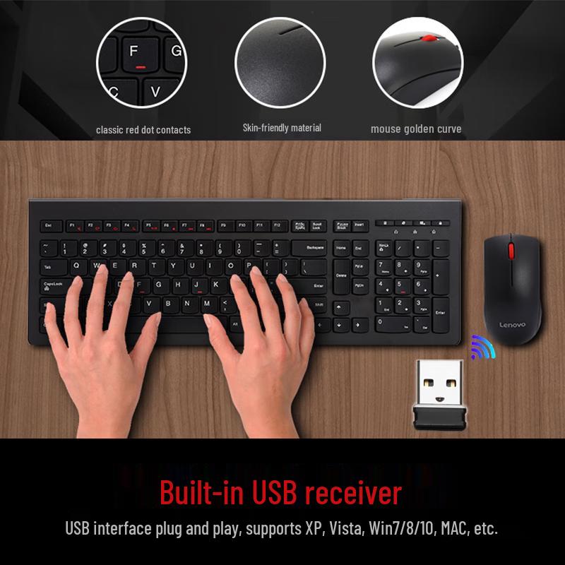 Lenovo M120Pro Wireless Keyboard and Mouse Combo