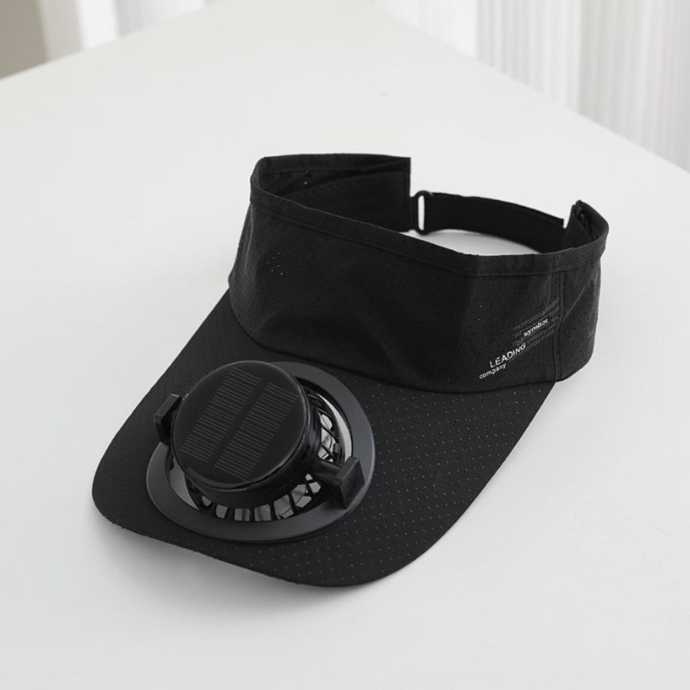 Quick-drying Solar Fan Sun Visors Hat USB Charging UV Protection Unisex Sun Hat Adjustable 300/600mA Baseball Cap Summer Outdoor