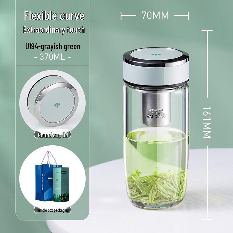 Wanxiang Portable Single-Layer Borosilicate Glass Cup