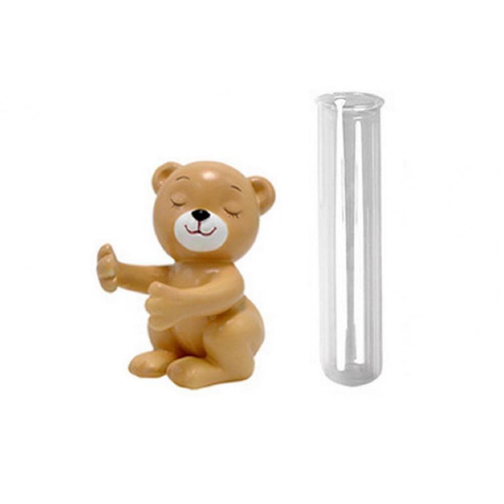 Handmade Animal Flower Vase Shatterproof Resin Flower Container Cartoon Animal Statue Home Decor