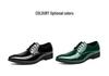 Chaussures Homme Grande Taille Vertes Brogues à Lacets Bout Pointu Basse en Cuir