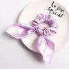 Elegant Bunnies Ears Hair Tie  Satins Scrunchie Solid Color Hair Accessory Ponytail Holder For Women and Girls