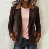 Women's Loose Fit Color Long Sleeve Button Up Athletic Jacket Outerwear