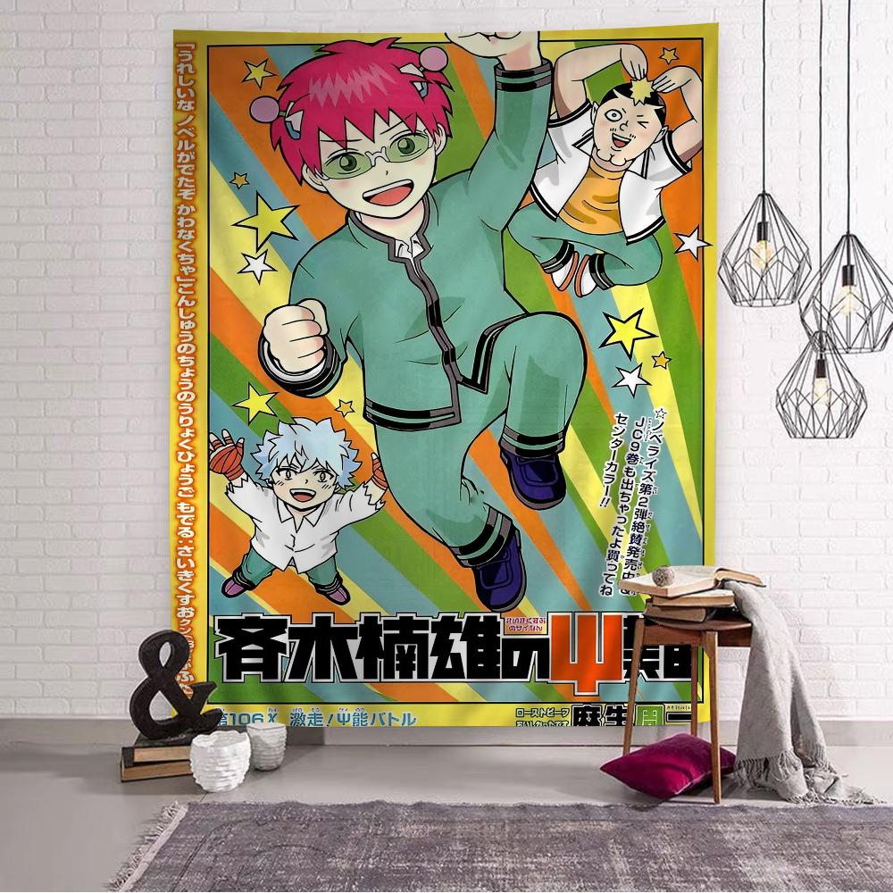 Saiki K Cartoon Tapestry Art Science Fiction Room Home Decor Art Home Decor