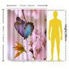 Butterfly Perched On Pink Blossoms Shower Curtain Adds Elegance To Your Bathroom Decor Waterproof Polyester Elevate Space