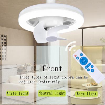 Ceiling Fan with Light, Lamp, E27 Base Dimming LED Light for