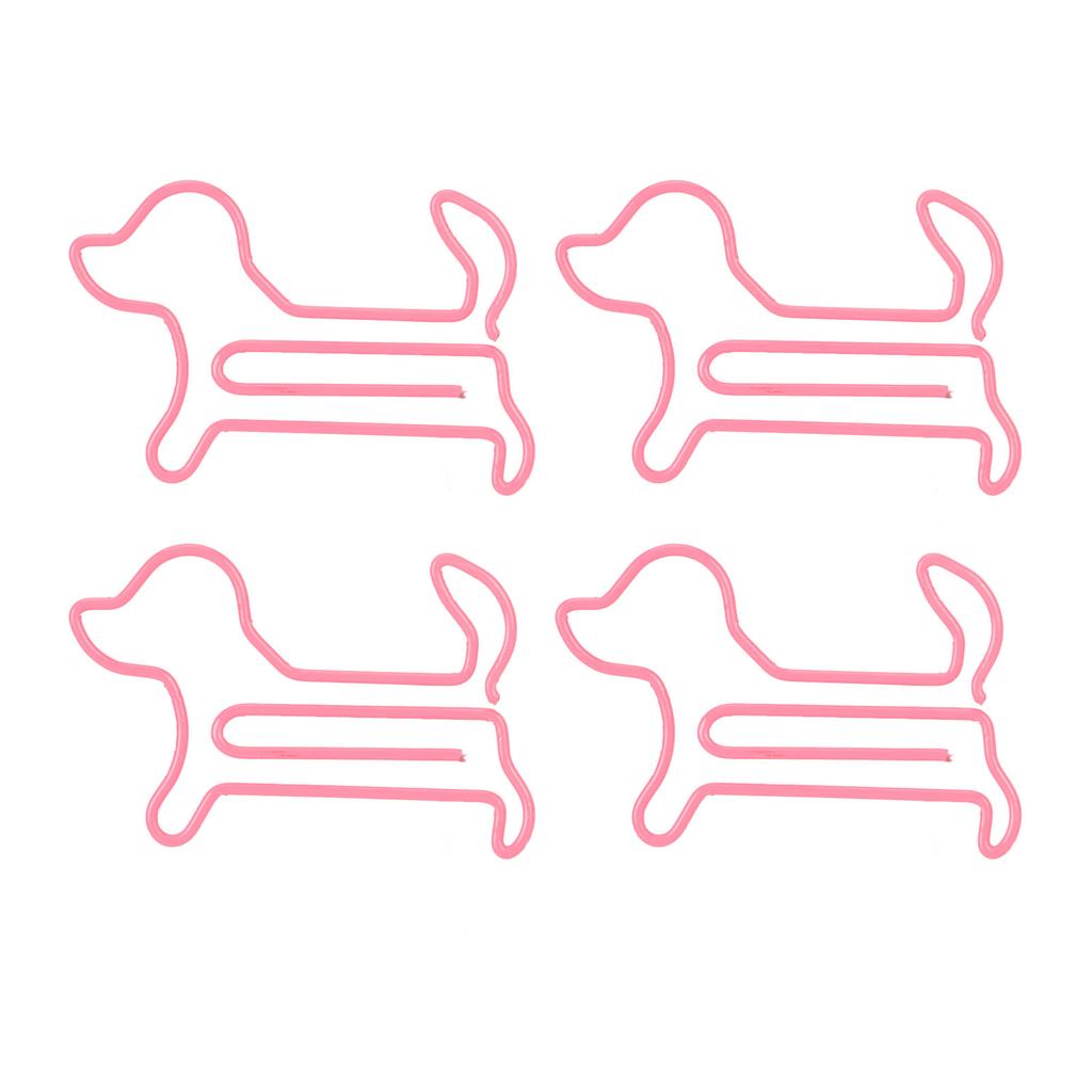 100pcs Dog Shaped Paper Clips Slip Resistance Exquisite Cute Paper Clips for School