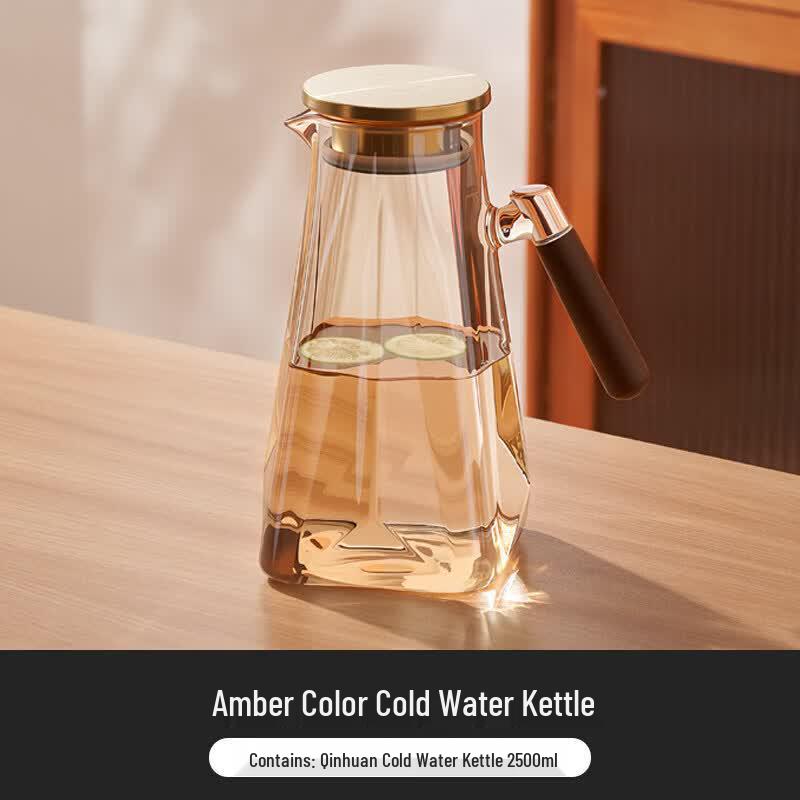 ZISIZ Large Capacity Glass Pitcher & Tea Kettle Set