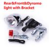3-1Sets Bike Cycling Dynamo Lights Set Safety No Batteries Needed Headlight Rear&Front&Dynamo Light with Bracket Bike Lighting