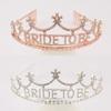 Rhinestone Bride To Be Headband Bridesmaid Crown Wedding Bridal Shower Girls Night Gift Bachelorette Hen Party Decoration