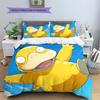 Biancheria da letto con motivo Psyduck Pokémon Decorazione per la casa Regalo di compleanno (1 * copripiumino + 2 * federa, senza nucleo)
