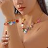 Christmas Metal Chain Necklace Bracelet For Women Santa Claus Snowman Bell Wreath Pendant Bracelet Choker Party New Year Gift