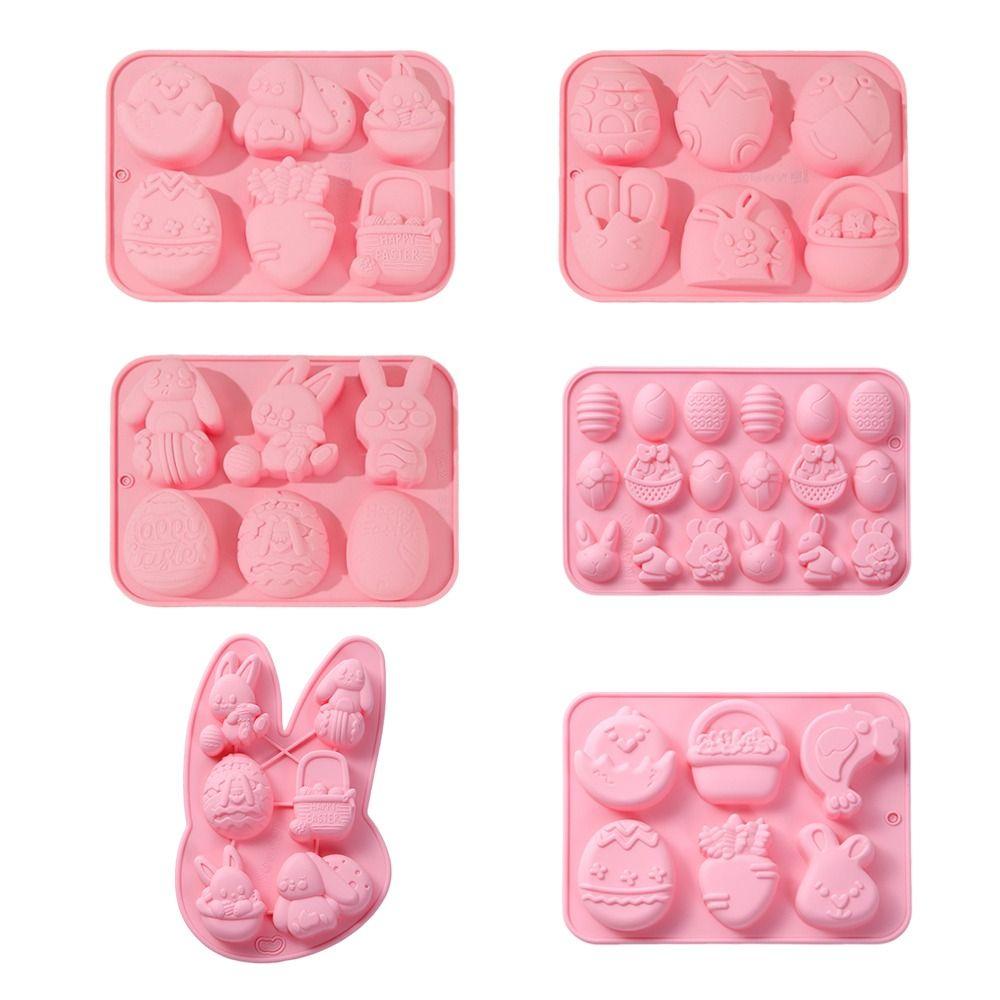 DIY Eiform Oster-Eierform Hase Backwerkzeug Silikon-Kuchenform Handgemachte Süßigkeitenform Ostern