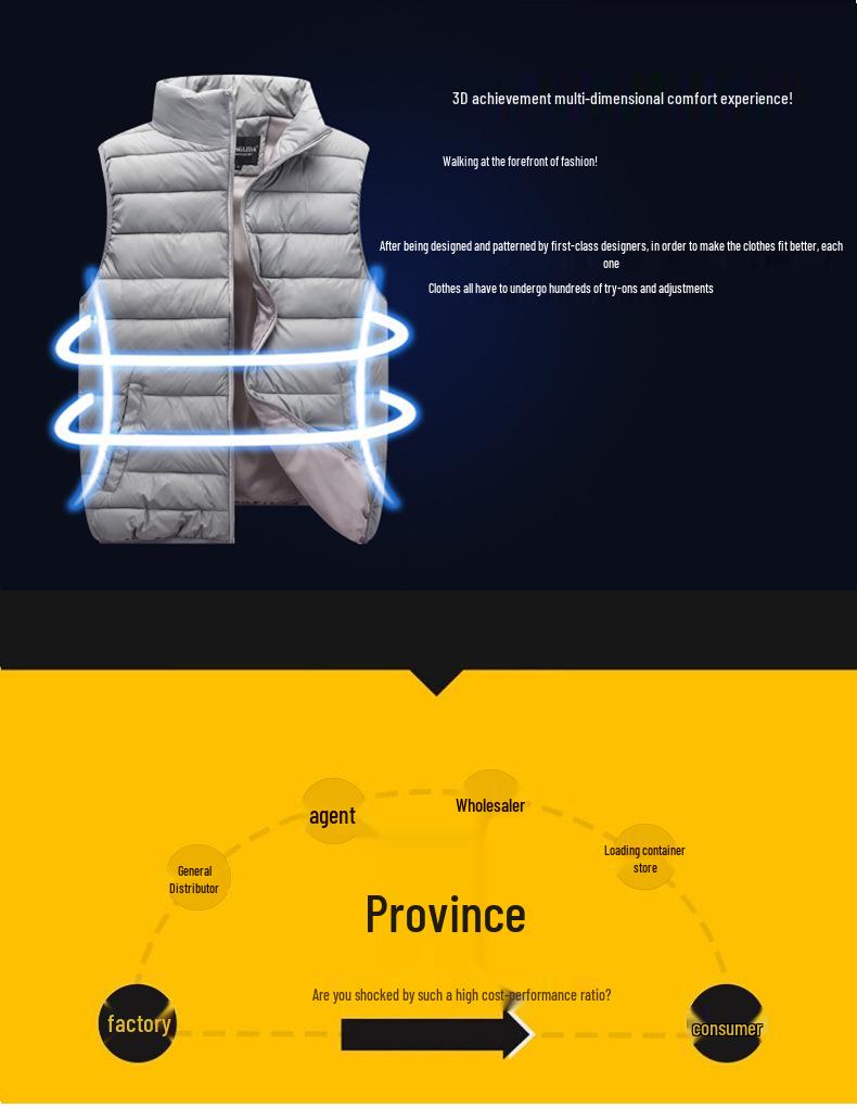 Unisex Slim Fit Hooded Down Cotton Vest - Autumn/Winter Style, Plus Size, Korean Design, Sleeveless Jacket for Men and Women