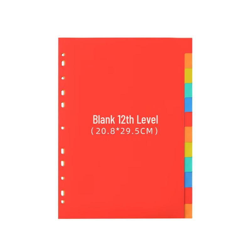 A4 11-Hole Plastic Index Divider Pages