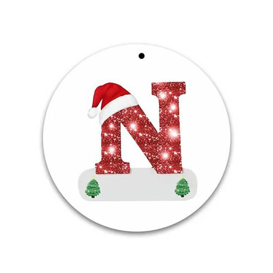 Wisiorek bożonarodzeniowy Kreatywny spersonalizowany wiszący alfabet na świąteczną dekorację na choinkę