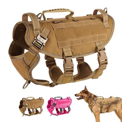 Hundegeschirr mit schneller Kontrolle, taktisches Militär-Trainingsgeschirr für Hunde, kein Ziehen, verstellbares Haustier-Westengeschirr für mittelgroße und große Hunde