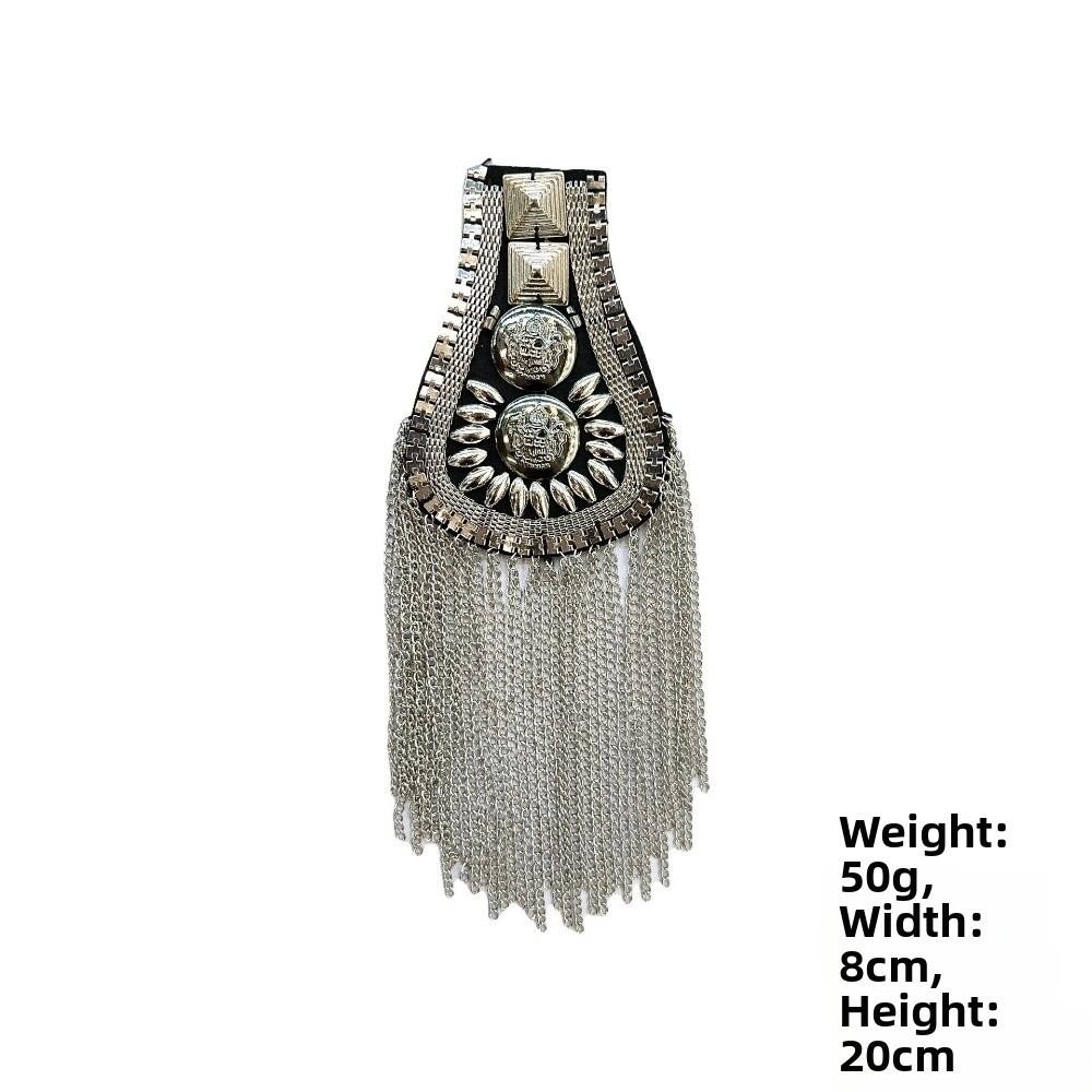Handmade Shoulder Tassel Epaulet Long Chain Brooch Shoulder Epaulettes  Clothing Accessories