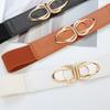 Solid Color Stretch Waistband Waist Defining Women Elastic Belt Dress Belt  Coat Accessories
